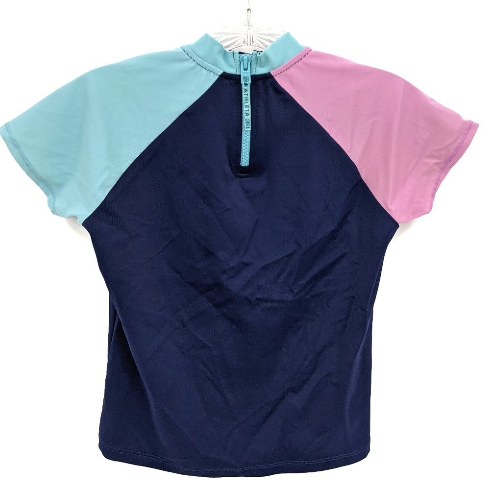 Athleta Girl Mock Neck Rash Guard Sz L/12 - Picture 5 of 10